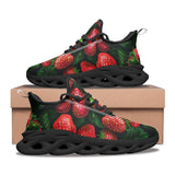 Sports Mesh Sneakers Strawberries with Leaves
