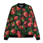 Bomber Jacket Strawberries with Leaves
