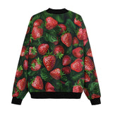 Bomber Jacket Strawberries with Leaves
