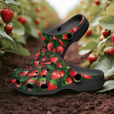 Classic Clogs Strawberries with Leaves