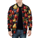 Bomber Jacket Strawberries Blueberries Blackberries