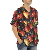 Hawaiian Shirt Strawberries Blueberries Blackberries Pattern