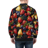 Bomber Jacket Strawberries Blueberries Blackberries