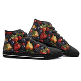 High-Top Canvas Shoes Strawberries Blueberries Blackberries