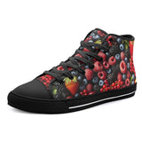 High-Top Canvas Shoes Vibrant Mix of Berries