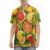 Men's Polo Shirt Slices of Citrus Fruits Pattern