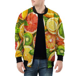 Bomber Jacket Slices of Citrus Fruits Pattern