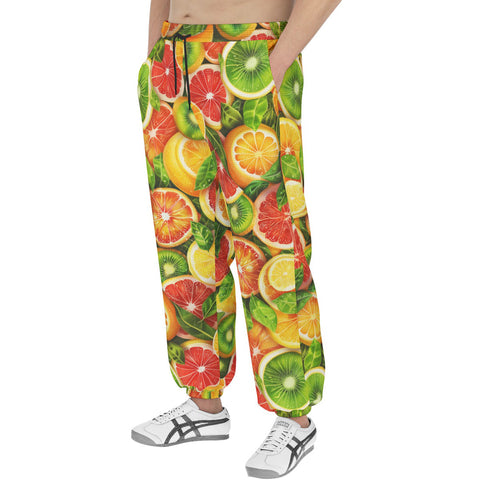 Men's Sweatpants Slices of Citrus Fruits Pattern