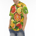 Men's Polo Shirt Slices of Citrus Fruits Pattern