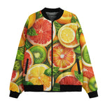 Bomber Jacket Slices of Citrus Fruits Pattern