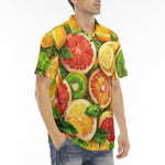 Men's Polo Shirt Slices of Citrus Fruits Pattern