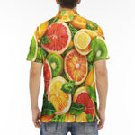 Men's Polo Shirt Slices of Citrus Fruits Pattern