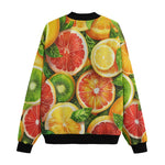 Bomber Jacket Slices of Citrus Fruits Pattern