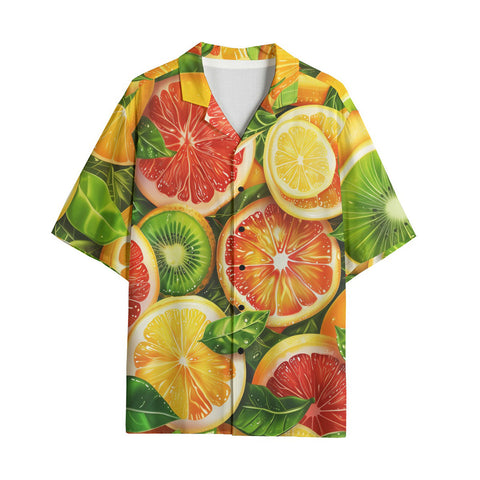 Hawaiian Shirt Slices of Citrus Fruits Pattern