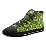 High-Top Canvas Shoes Kiwi Slices Pattern