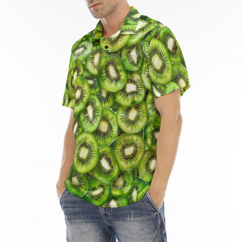 Men's Polo Shirt Kiwi Slices Pattern