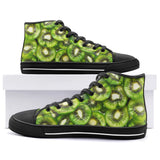 High-Top Canvas Shoes Kiwi Slices Pattern