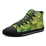 High-Top Canvas Shoes Green Lime and Kiwi Slices