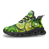 Sports Mesh Sneakers Green Lime and Kiwi Slices