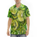 Men's Polo Shirt Green Lime and Kiwi Slices