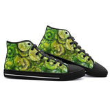 High-Top Canvas Shoes Green Lime and Kiwi Slices