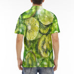 Men's Polo Shirt Green Lime and Kiwi Slices