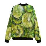 Bomber Jacket Green Lime and Kiwi Slices