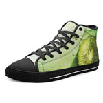High-Top Canvas Shoes Kiwi Fruit Art