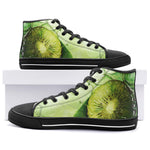 High-Top Canvas Shoes Kiwi Fruit Art