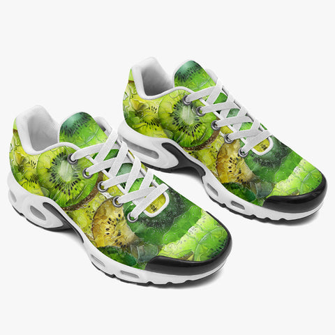 Air Cushion Sneakers Kiwi Slices Watercolor Art