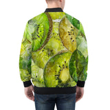 Bomber Jacket Kiwi Slices Watercolor Art