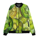 Bomber Jacket Kiwi Slices Watercolor Art