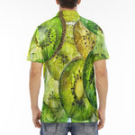 Men's Polo Shirt Kiwi Slices Watercolor Art