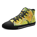 High-Top Canvas Shoes Lemon and Lime Slices in Water