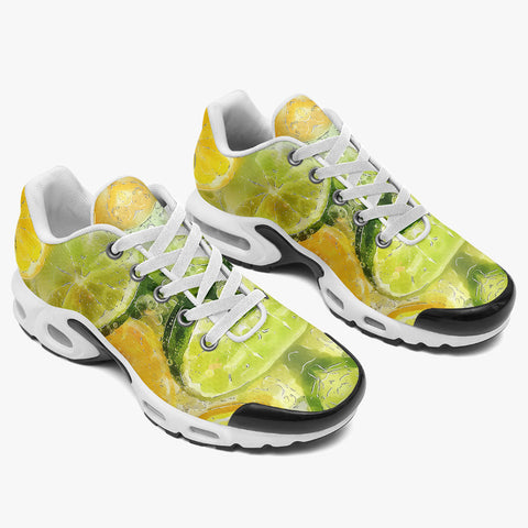 Air Cushion Sneakers Lemon and Lime Slices in Water