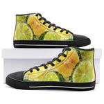 High-Top Canvas Shoes Lemon and Lime Slices in Water