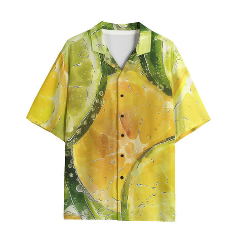 Hawaiian Shirt Lemon and Lime Slices in Water