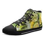 High-Top Canvas Shoes Lemons and Limes Art