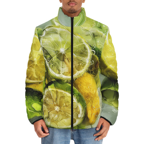 Down-Padded Puffer Jacket Lemons and Limes Art