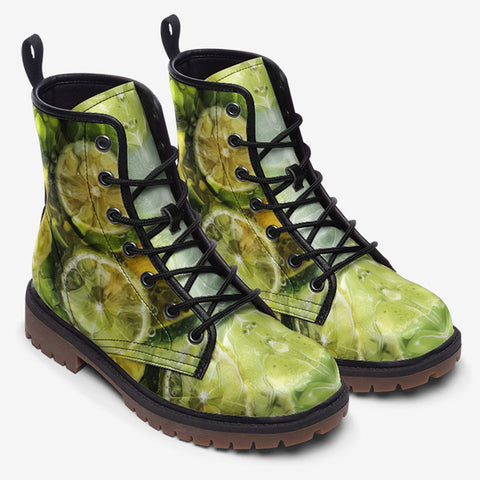 Leather Boots Lemons and Limes Art