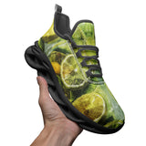 Sports Mesh Sneakers Lemons and Limes Art