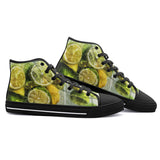 High-Top Canvas Shoes Lemons and Limes Art