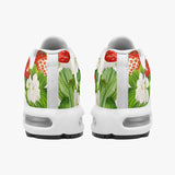 Air Cushion Sneakers Red Strawberries Green Leaves