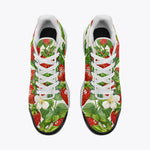 Air Cushion Sneakers Red Strawberries Green Leaves