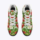 Air Cushion Sneakers Red Strawberries Green Leaves