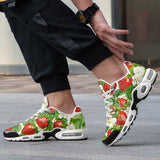 Air Cushion Sneakers Red Strawberries Green Leaves