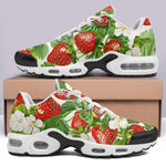 Air Cushion Sneakers Red Strawberries Green Leaves