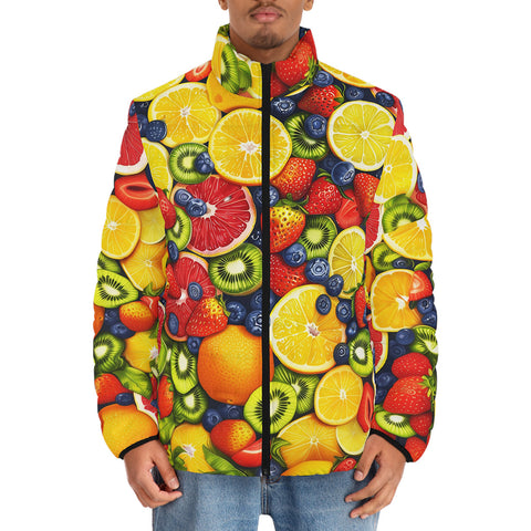 Down-Padded Puffer Jacket Fruits and Berries Mix