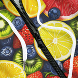 Men's Zip Up Hoodie Fruits and Berries Mix