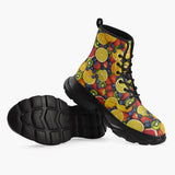 Casual Leather Chunky Boots Fruits and Berries Mix